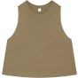 Bella Women's racerback cropped tank - heather_olive - M
