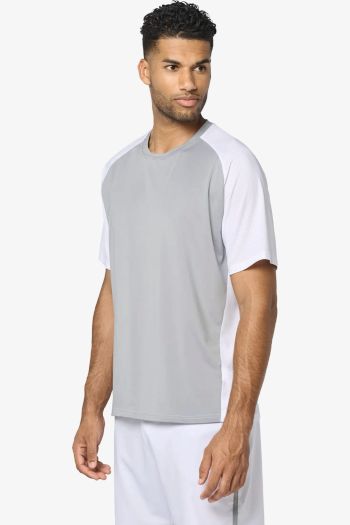 Image produit T-shirt de padel bicolore à manches raglan homme