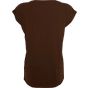 Build Your Brand Ladies Extended Shoulder Tee Chocolate brown