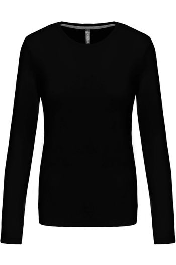 Image produit T-shirt col rond manches longues femme