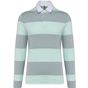 Kariban Polo rayé manches longues unisexe light_grey/ice_mint_stripes