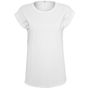Build Your Brand Ladies Extended Shoulder Tee white