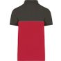 WK Designed To Work Polo bicolore écoresponsable manches courtes unisexe red/dark_grey