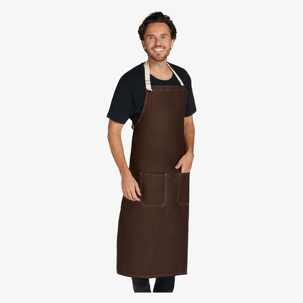 Santorini - Contrasted Bib Apron with Pocket SG Accessories - Bistro