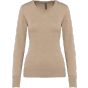 Kariban Pull col V femme beige_heather