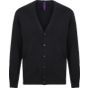Henbury Men's v-neck button cardigan navy