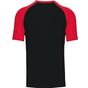 Kariban Baseball - T-shirt bicolore manches courtes black/red