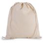 Kimood Petit sac à dos en coton bio avec cordelettes natural