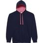 AWDis Just Hoods Varsity Hoodie oxford_navy/candyfloss_pink