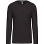 Kariban T-shirt col V manches longues dark_grey