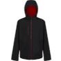 Regatta Men's Navigate 2 Layer Hooded Softshell Jacket black/classic_red
