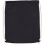 Kimood Sac à dos en coton bio avec cordelettes noir