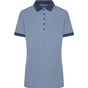 James&Nicholson Ladies´ Heather Polo blue_melange/navy