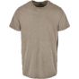 Build Your Brand Acid Washed Round Neck Tee dark_khaki
