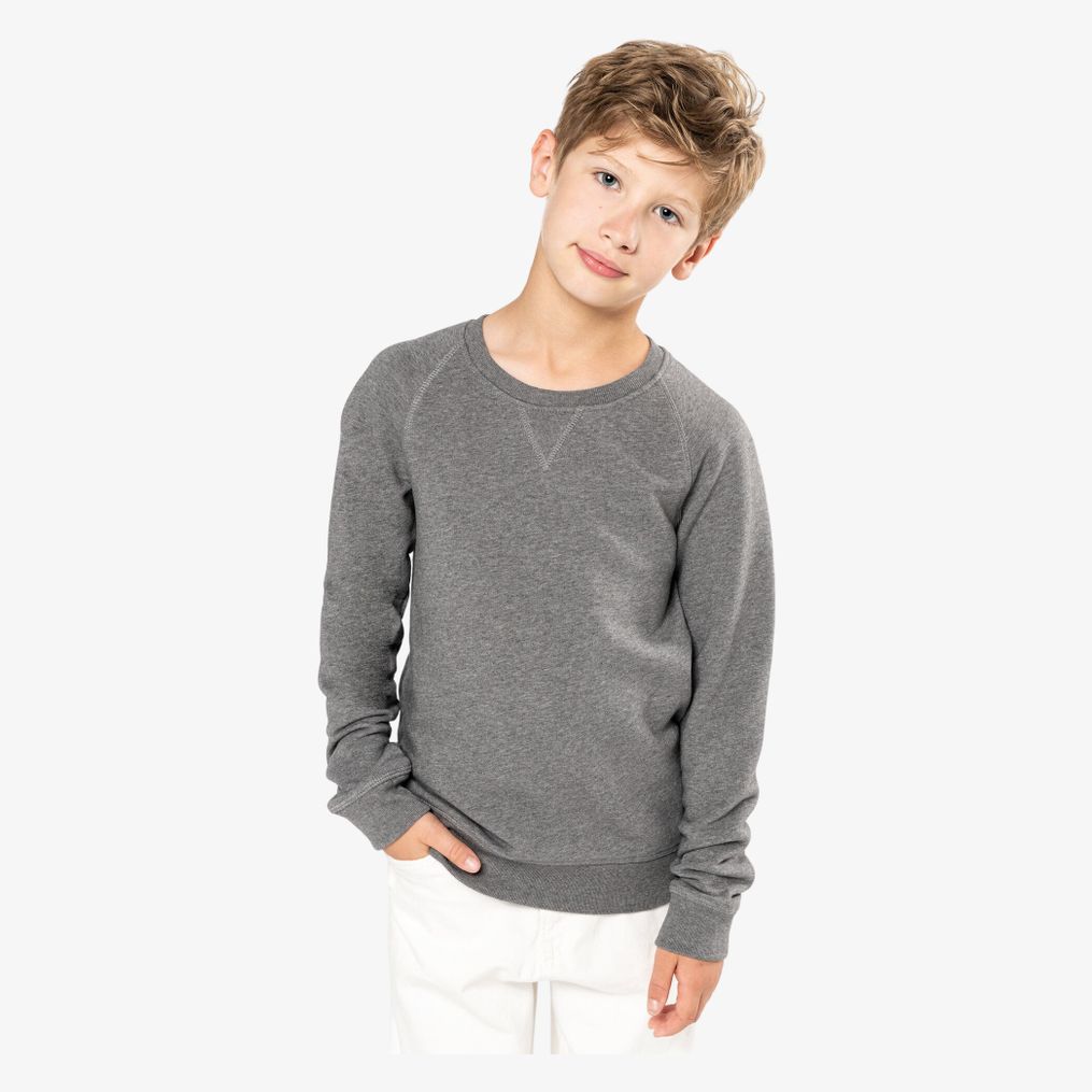 Sweat-shirt bio manches raglan enfant kariban