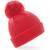 Beechfield Bonnet enfant à pompon réfléchissant bright_red