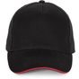 K-up Casquette - 5 panneaux black/red
