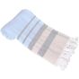 A&R Serviette Alicante Hamamzz® en éponge Blue / Black / Sand