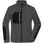 James&Nicholson Ladies´ Structure Fleece Jacket black_melange/black/silver