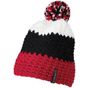 Myrtle Beach Crocheted Cap with Pompon red/black/white