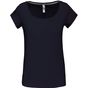 kariban t-shirt col bateau manches courtes femme - navy - XL