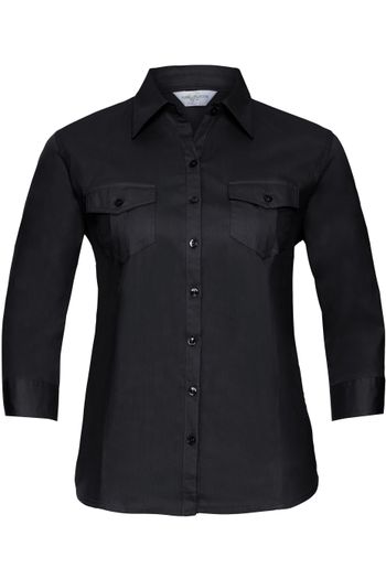 Image produit Ladies’ roll 3/4 sleeve fitted twill shirt