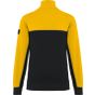 WK Designed To Work Sweat-shirt écoresponsable col zippé unisexe black/yellow