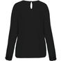 Kariban Blouse crêpe manches longues femme black