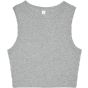 Bella Women's micro rib muscle crop tank athletic_heather