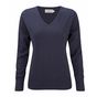 Russell Ladies' V-Neck Knitted Pullover navy