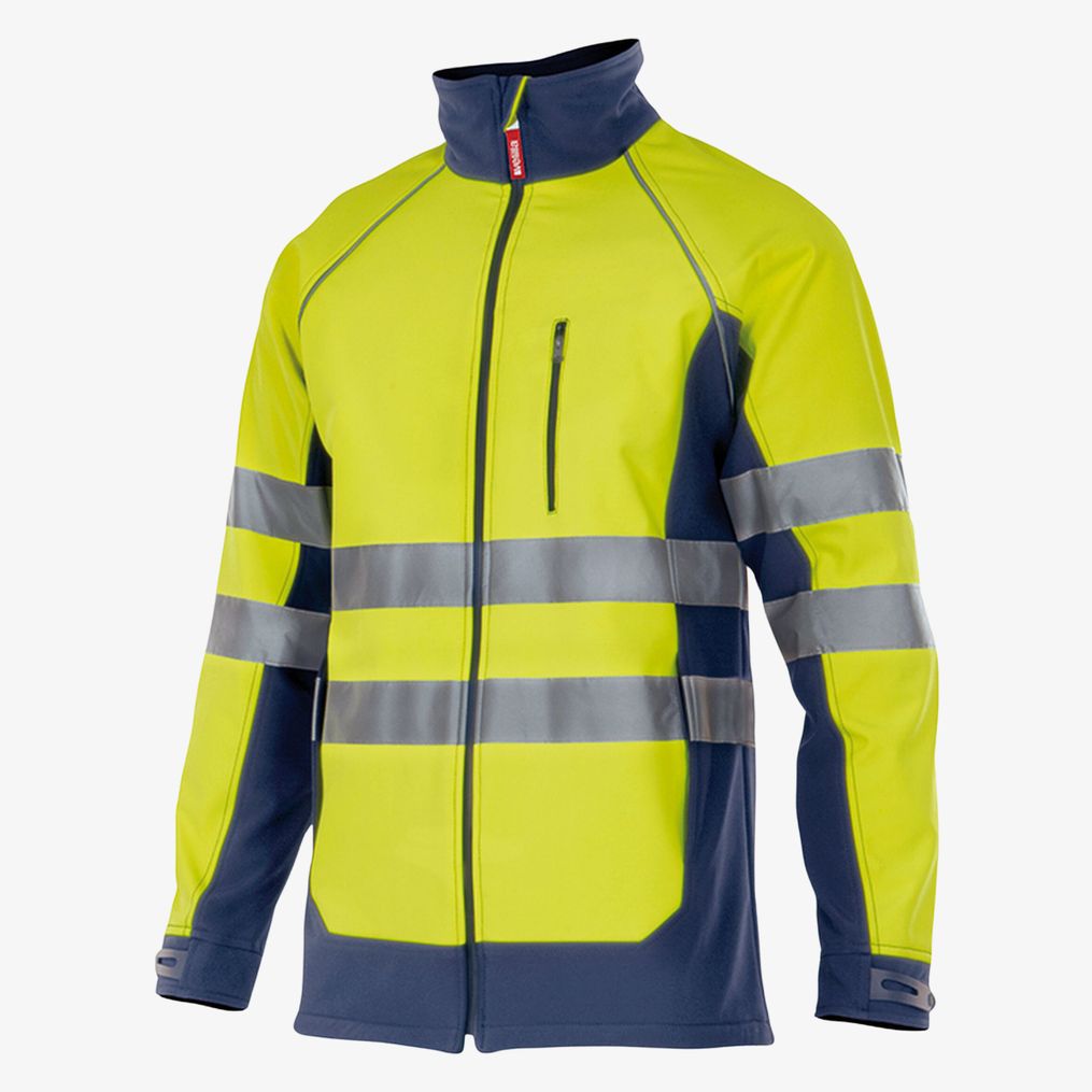 Blouson softshell bicolore haute visibilité Velilla