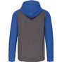 ProAct Veste molleton zippée capuche bicolore unisexe grey_heather/sporty_royal_blue