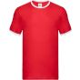 fruit of the loom Ringer Tee - red/white - XL
