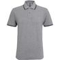 Asquith & Fox Polo passepoilé coupe classique homme - col contrasté heather_grey/black