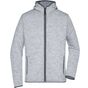 James&Nicholson Men's Knitted Fleece Hoody light_melange/carbon