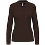 Kariban Polo manches longues femme chocolate