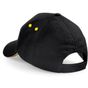 Beechfield Casquette Ultimate 5 panneaux à visière sandwich black/yellow