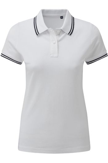 Image produit Polo passepoilé coupe classique femme - col contrasté