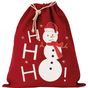 Kimood Sac coton à cordon motif bonhomme de neige cherry_red