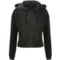 AWDis Just Hoods Womens cropped Hoodie - jet_black - XS