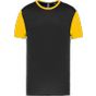 ProAct Maillot manches courtes bicolore unisexe black/sporty_yellow