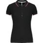 Kariban Polo manches courtes femme black/red/white