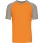 Kariban Baseball - T-shirt bicolore manches courtes orange/light_grey