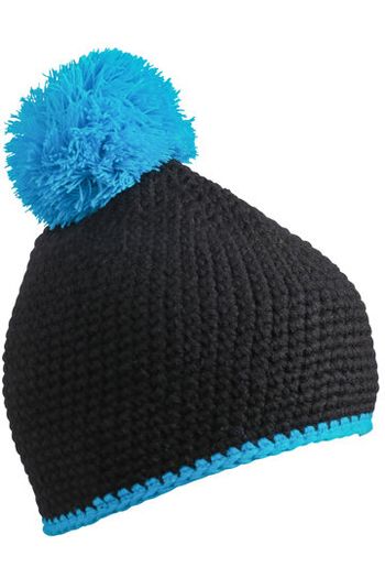 Image produit Pompon Hat with Contrast Stripe