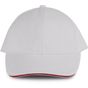 K-up Orlando - Casquette 6 panneaux white/red
