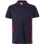 Velilla Polo bicolore manches courtes navy/red