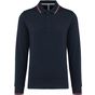 Kariban Polo maille piquée manches longues homme navy/red/white