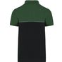 WK Designed To Work Polo bicolore écoresponsable manches courtes unisexe black/forest_green