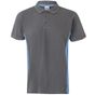 Velilla Polo bicolore manches courtes grey/sky_blue