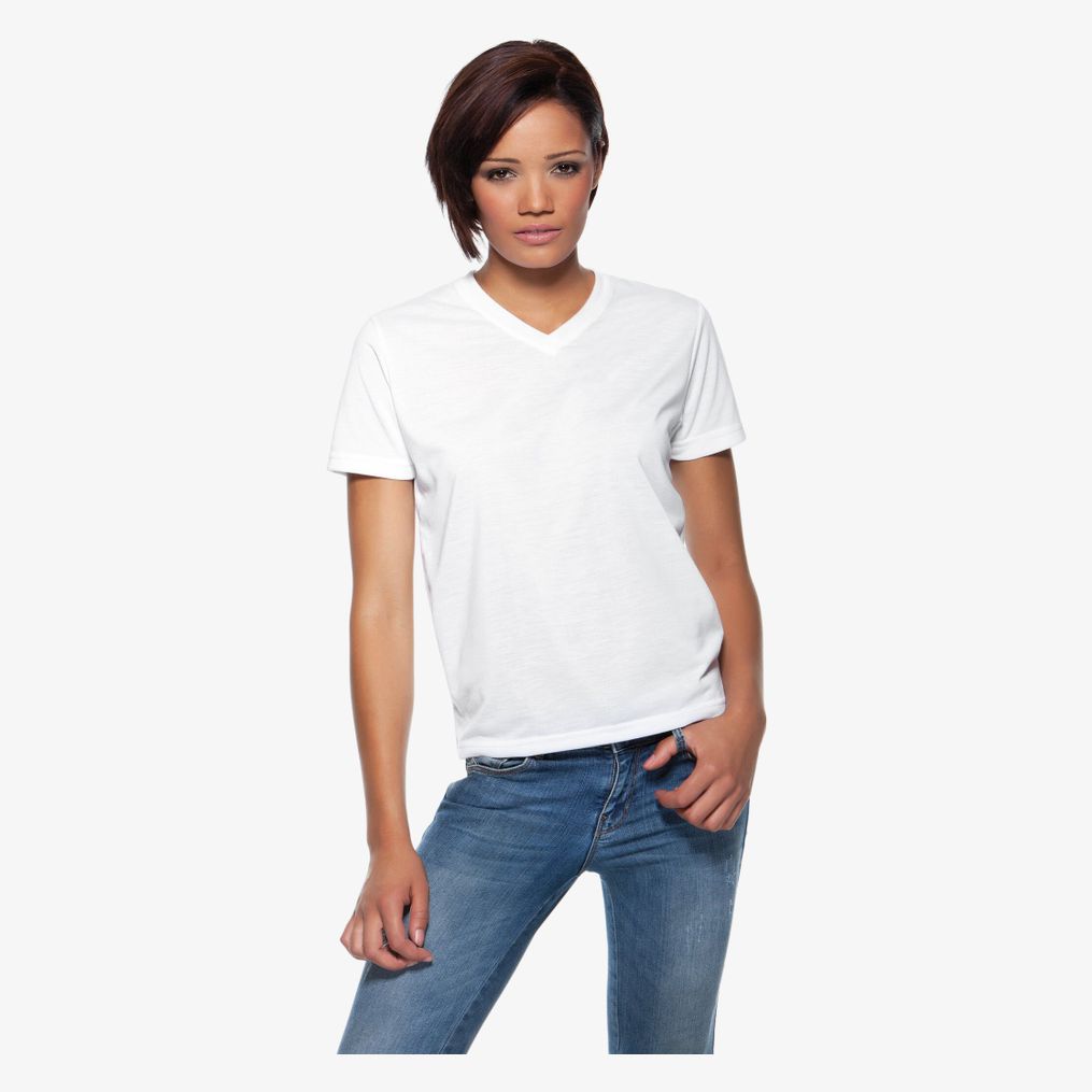 Womens Subli Plus® V neck T-Shirt xpres